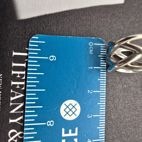 Tiffany & Co. Sterling Silver Knot Weave Intertwined Wide Band Ring sz 7,5 - Picture 5 of 5